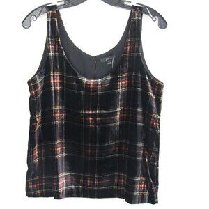 Plaid Velvet Tank Top
